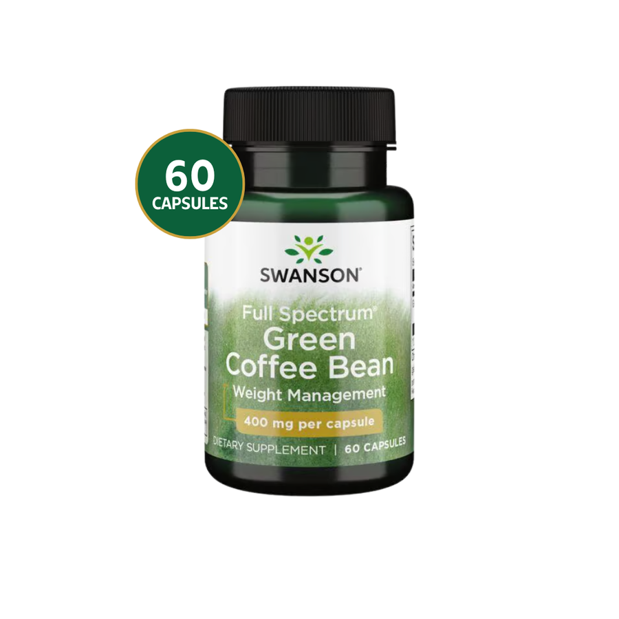 Swanson Café Verde Green Coffee Bean 400 mg · 60 Cápsulas