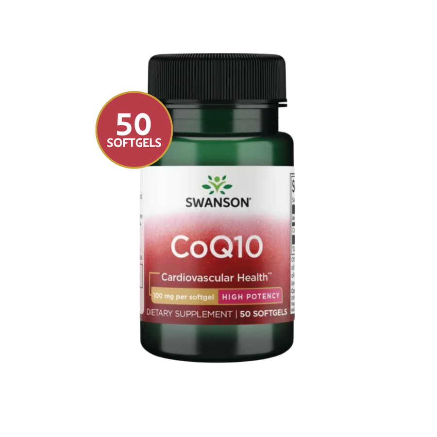 Swanson CoQ10 Alta Potencia 100 mg · 50 Softgels