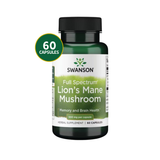 Swanson Lion's Mane Hongo Melena de León 500 mg · 60 Cápsulas