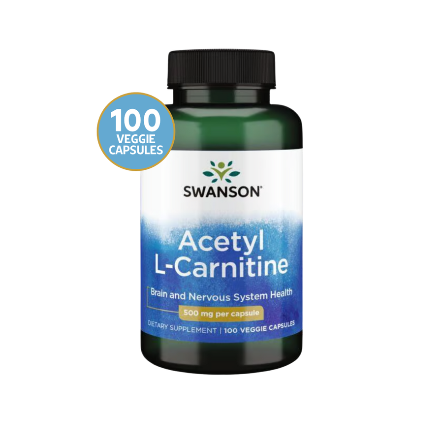 Swanson Acetil L-Carnitina 500 mg · 100 Cápsulas