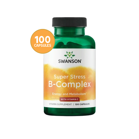 Complejo B Anti-Estrés + Vitamina C Swanson · 100 Cápsulas