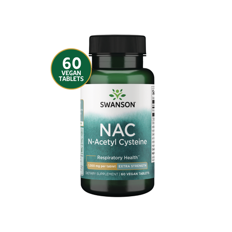 Swanson NAC N-Acetil Cisteína 1.000 mg · 60 Tabletas