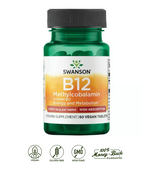 Swanson Vitamina B12 Metilcobalamina 5.000 mcg · 60 Tabletas