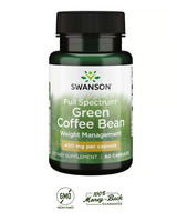 Swanson Café Verde Green Coffee Bean 400 mg · 60 Cápsulas