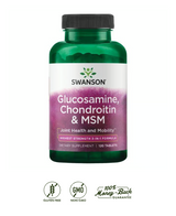 Swanson Glucosamina + Condroitina + MSM 3 en 1 · 120 Tabletas