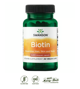 Swanson Biotina 5.000 mcg · 30 Cápsulas