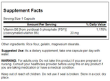 Swanson P-5-P Vitamina B6 Activa 20 mg · 60 Cápsulas