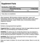 Swanson NAC N-Acetil Cisteína 1.000 mg · 60 Tabletas