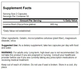 Swanson Licorice Root 450mg 100 Cápsulas
