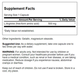 Swanson L-Arginina 500 mg · 200 Cápsulas