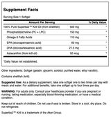 Swanson 100% Pure Krill Oil · 60 Softgels · Omega 3 + Astaxantina Premium