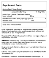 Swanson Salud Visual Sinérgica · 60 Vegan Softgels