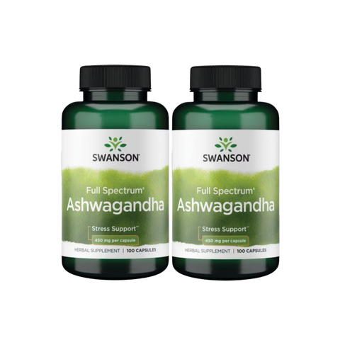 Pack 2 unidades · Swanson Ashwagandha 450 mg 200 Cápsulas