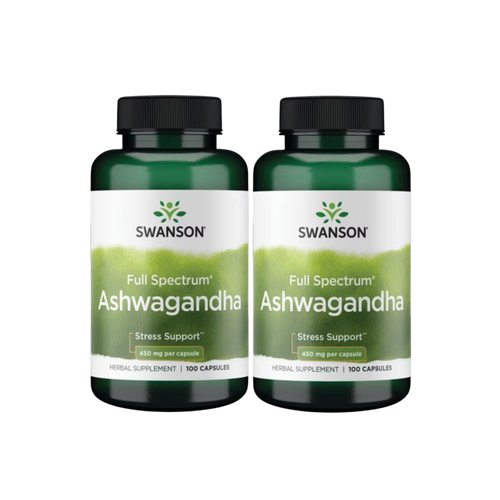 Pack 2 unidades · Swanson Ashwagandha 450 mg 200 Cápsulas
