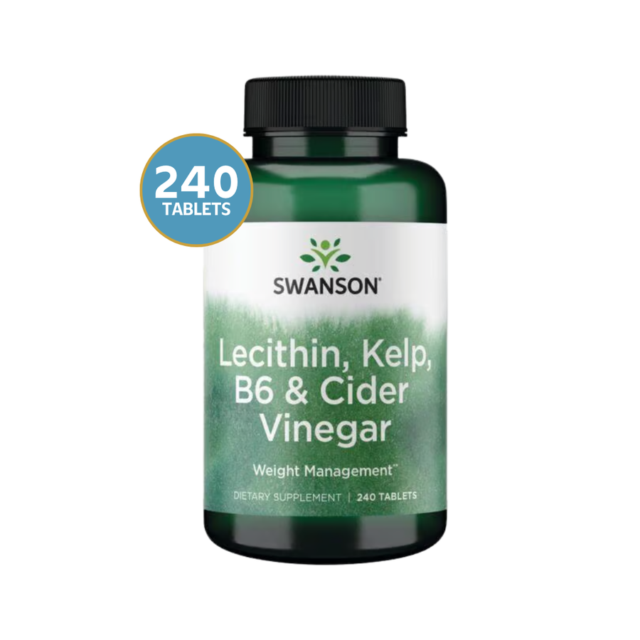 Swanson Lecitina + Kelp + B6 + Vinagre de Manzana · 240 Tabletas