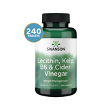 Swanson Lecitina + Kelp + B6 + Vinagre de Manzana · 240 Tabletas