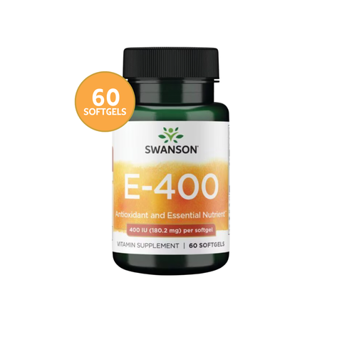 Swanson Vitamina E 400 IU · 60 Softgels