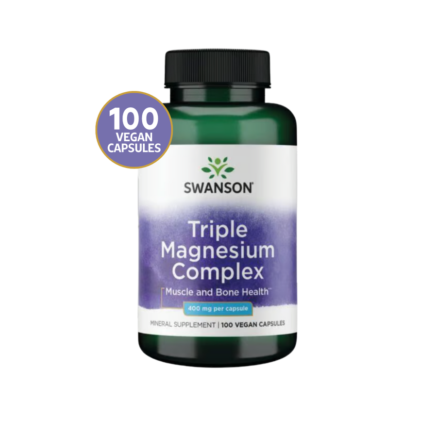 Swanson Triple Magnesio Complex 400 mg · 100 Cápsulas