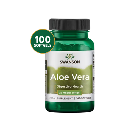 Swanson Aloe Vera 25 mg · 100 Softgels