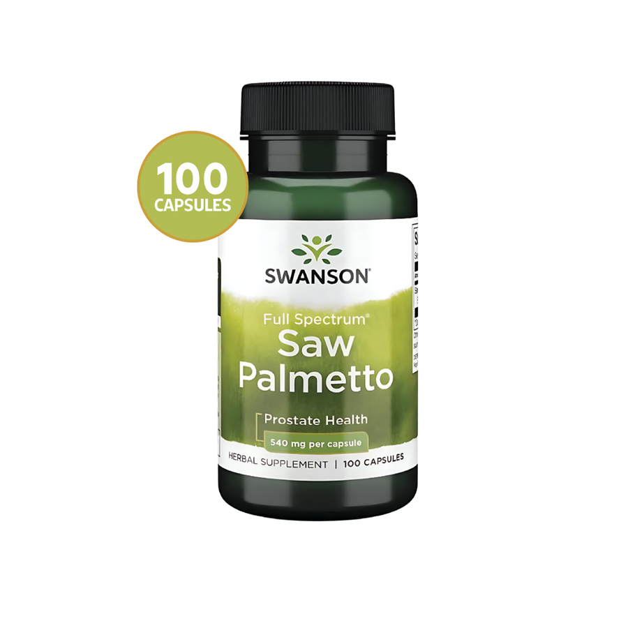 Swanson Saw Palmetto Próstata 540 mg · 100 Cápsulas