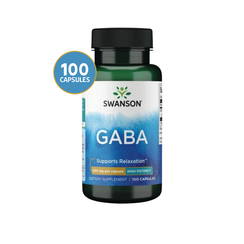 Swanson GABA 500 mg · 100 Cápsulas