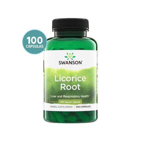 Swanson Licorice Root 450mg 100 Cápsulas