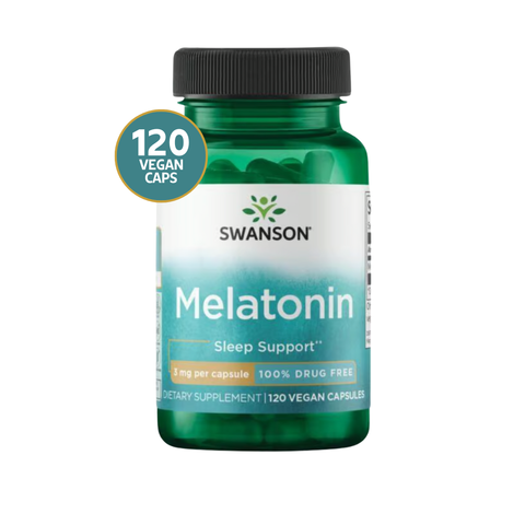 Swanson Melatonina 3 mg · 120 Cápsulas