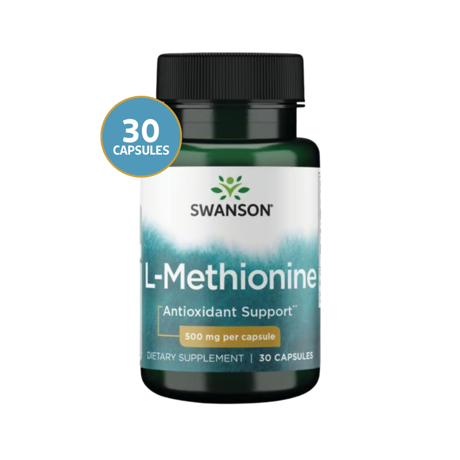 Swanson L-Metionina 500 mg · 30 Cápsulas