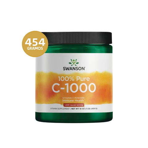 Swanson Vitamina C 100% Pura 1.000 mg en Polvo · 454 g