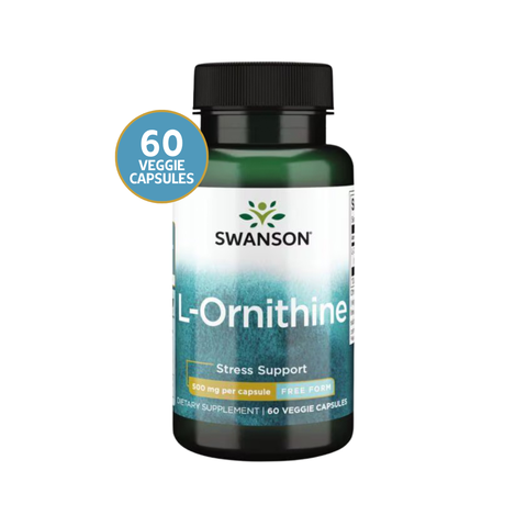 Swanson L-Ornitina 500 mg · 60 Cápsulas
