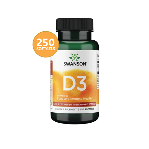 Swanson Vitamina D3 5.000 IU · 250 Softgels