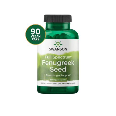 Swanson Fenogreco Semilla 610 mg · 90 Cápsulas