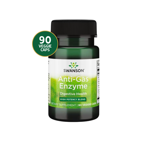 Swanson Anti-Gas Enzima Digestiva 40 mg · 90 Cápsulas