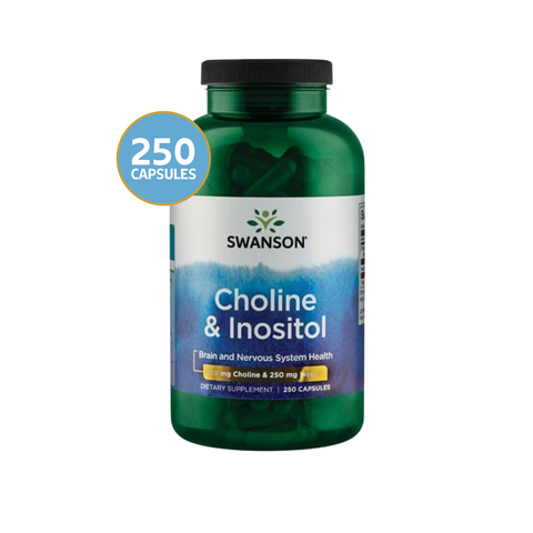 Swanson Colina + Inositol 250 mg · 250 Cápsulas