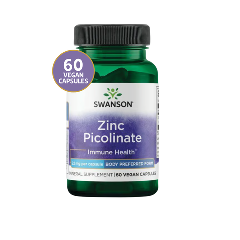 Premium Zinc Picolinate Swanson 22 mg 60 Capsulas