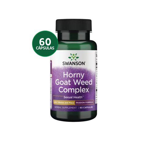 Swanson Horny Goat Weed + Tribulus + Maca · 60 Cápsulas