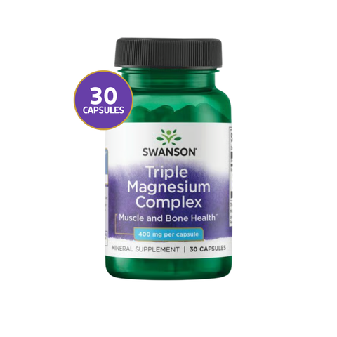 Swanson Triple Magnesio Complex 400 mg · 30 Cápsulas