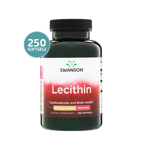 Swanson Lecithin Non-GMO 520mg 250 Softgels