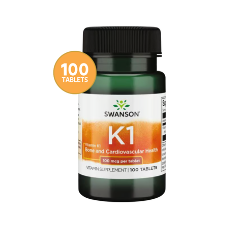 Swanson Vitamina K1 100 mcg · 100 Tabletas