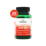 Swanson 100% Pure Krill Oil · 60 Softgels · Omega 3 + Astaxantina Premium