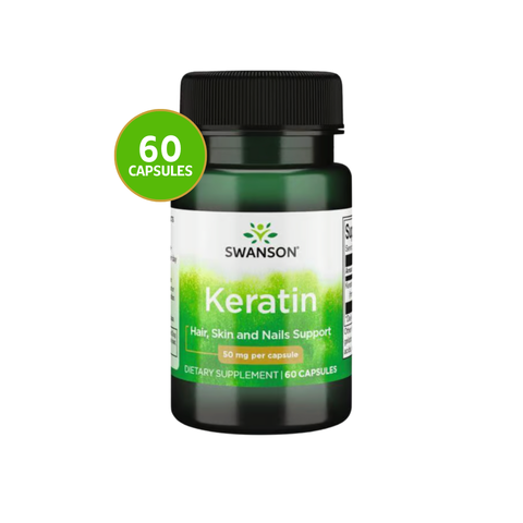Swanson Queratina 50 mg · 60 Cápsulas