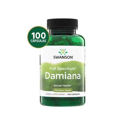 Swanson Damiana 510 mg · 100 Cápsulas