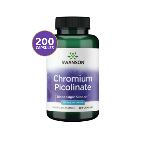 Swanson Cromo Picolinato 200 mcg · 200 Cápsulas