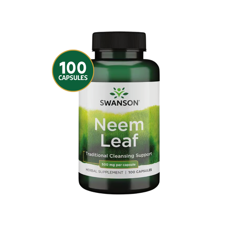 Swanson Hoja de Neem 500 mg · 100 Cápsulas
