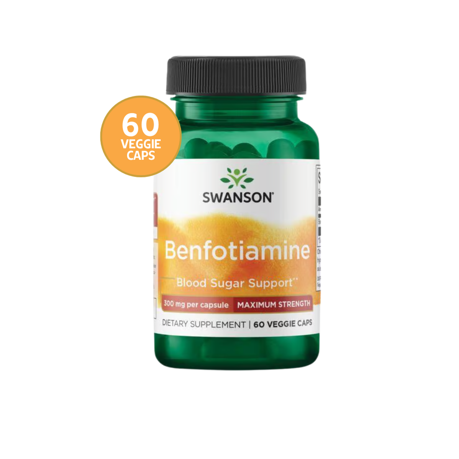 Swanson Benfotiamina Vitamina B1 300 mg · 60 Cápsulas
