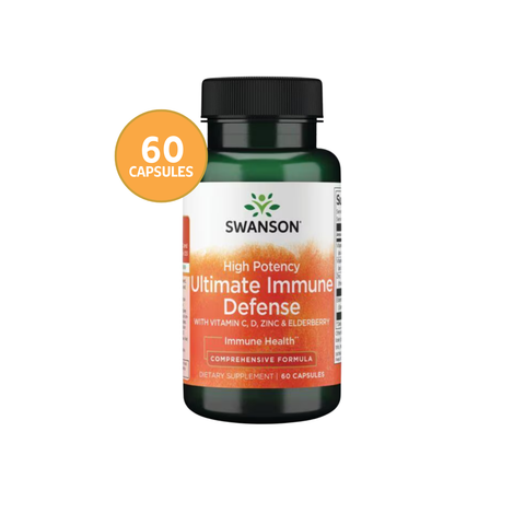 Swanson Defensa Inmune Vitamina C + D + Zinc · 60 Cápsulas