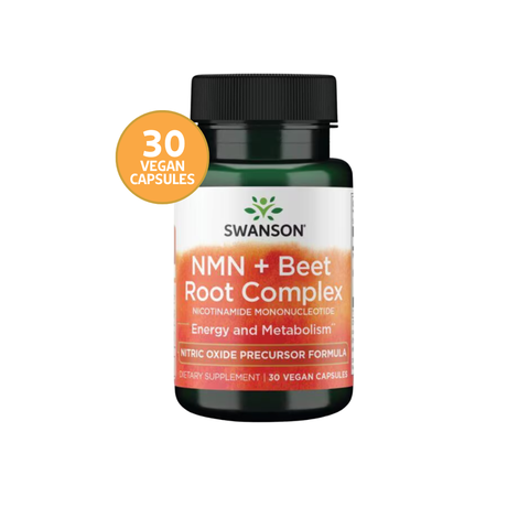 Swanson NMN Nicotinamida Mononucleótido 300 mg – Precursor de NAD+, Energía y Envejecimiento Saludable · 30 Cápsulas Veganas