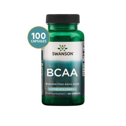 Swanson BCAA + Vitamina B6 Aminoácidos Ramificados · 90 Cápsulas