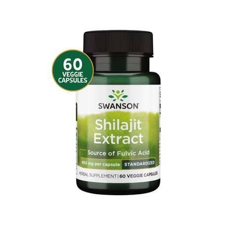 Swanson Shilajit Extracto Ayurvédico 400 mg · 60 Cápsulas