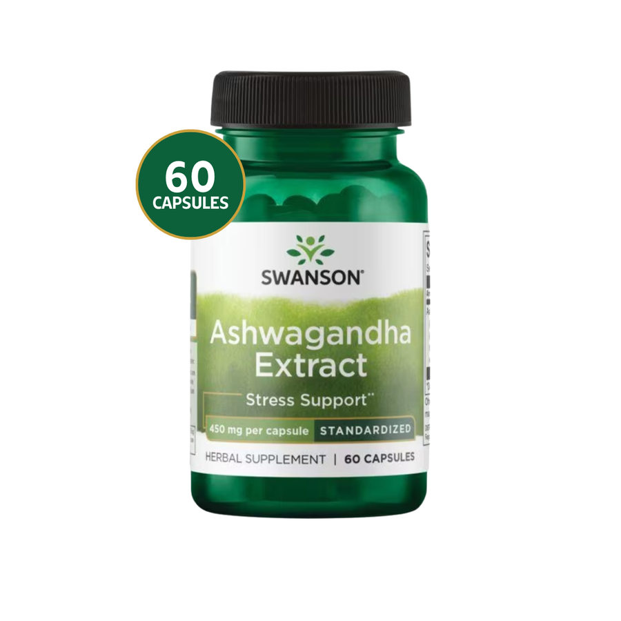 Swanson Ashwagandha Extracto Estandarizado 450 mg · 60 Cápsulas